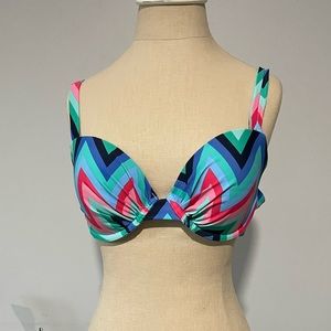 Aerie Multicolor Chevron Bikini Top